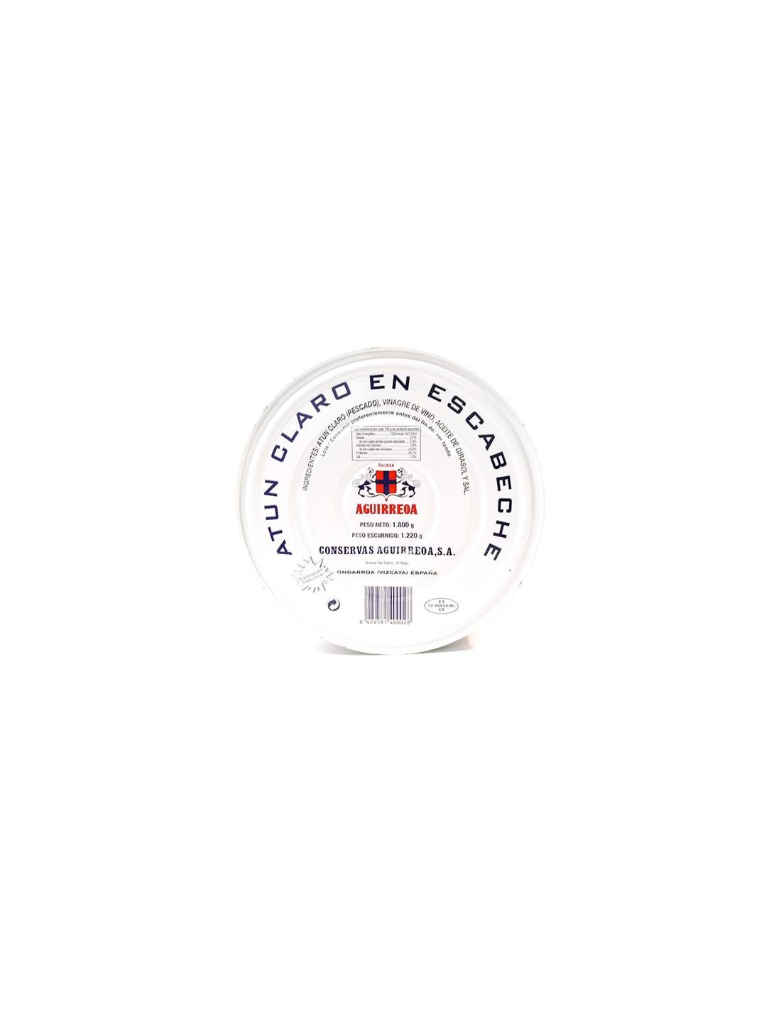 AGUIRREOA/ATUN CLARO ESCABECHE R0-1800 C/8
