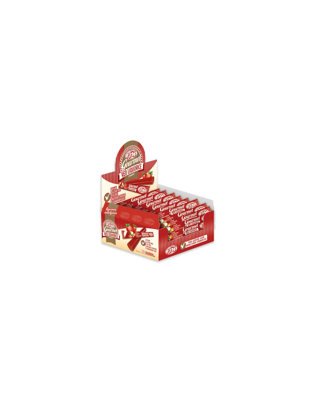 FINI/REGALIZ GOURMET ROJO 32 UND. C/6