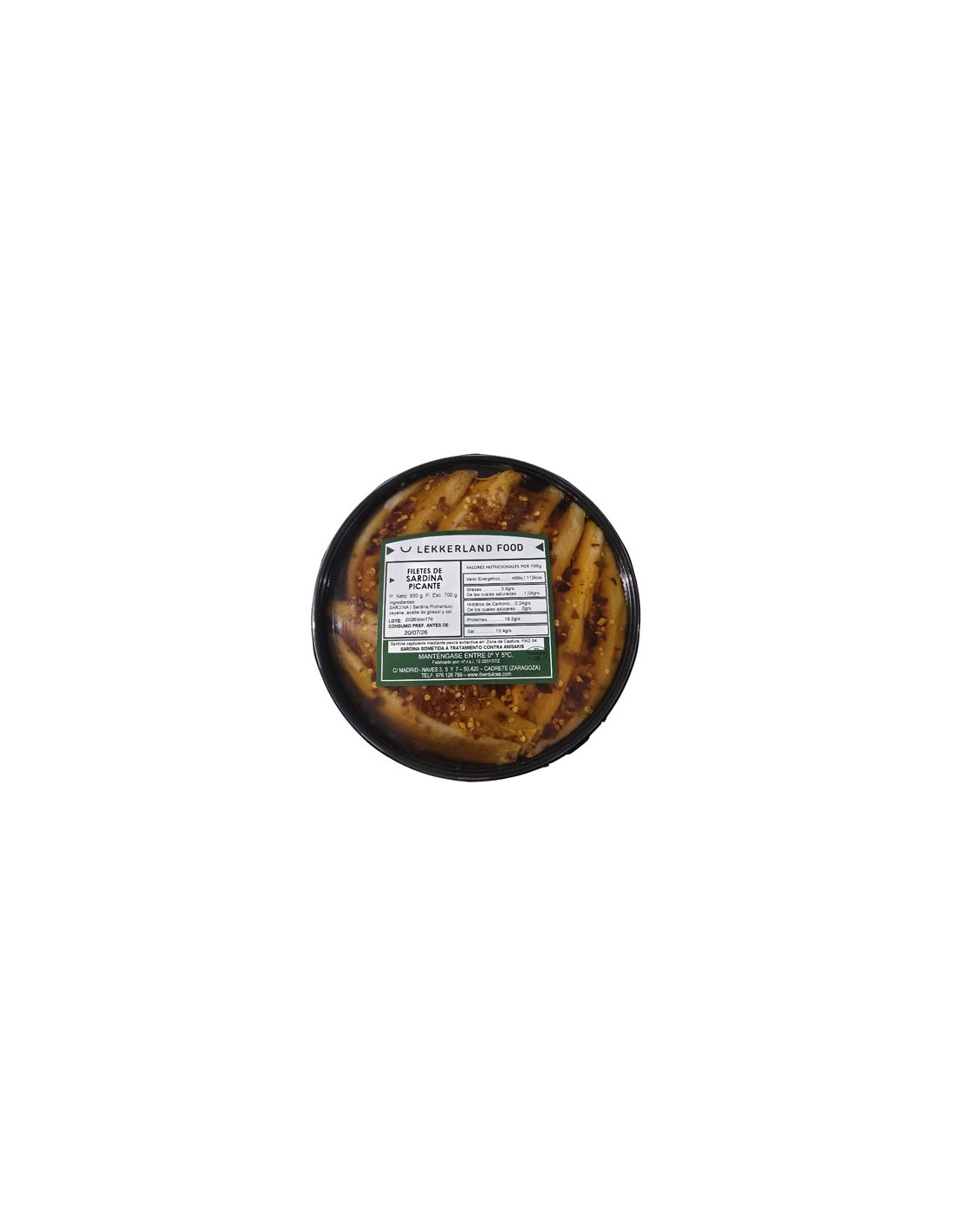 LEKK FOOD/SARDINA PICANTE 850/700 GRS. C/8