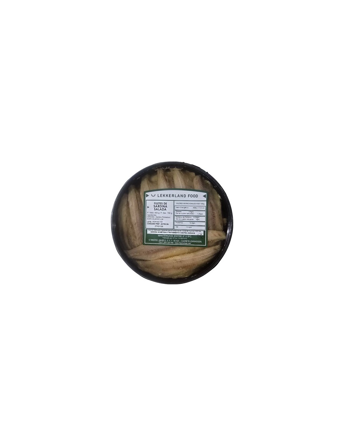 LEKK FOOD/SARDINA SALADA  850/700 GRS.C/8