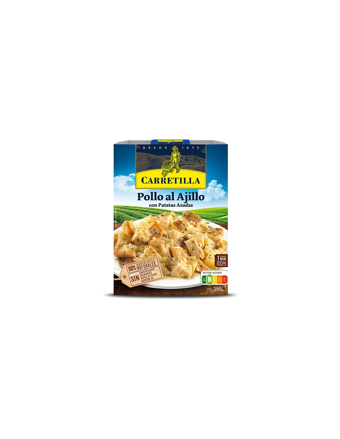 CARRETILLA/POLLO AL AJILLO CON PATATAS 250 GRS.X10
