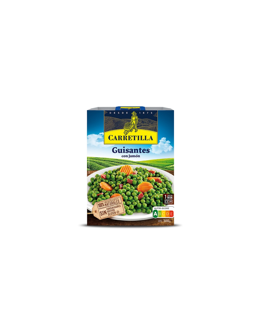 CARRETILLA/GUISANTES CON JAMON 10 X 300 GRS.