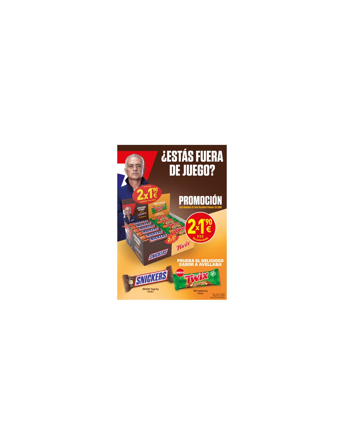 MARS/LOTE TWIX/SNICKER FUTBOL 2 X 1,90E