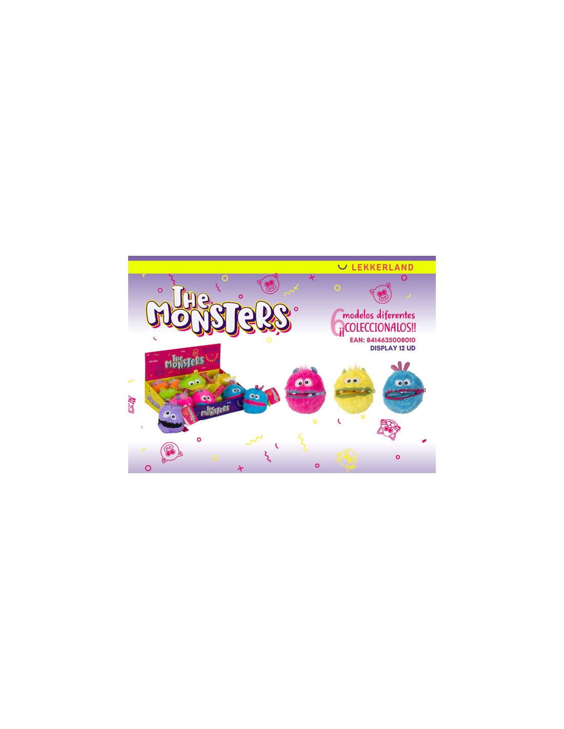 LEKK/PELUCHES FUNNY MONSTER 12 UND. C/6