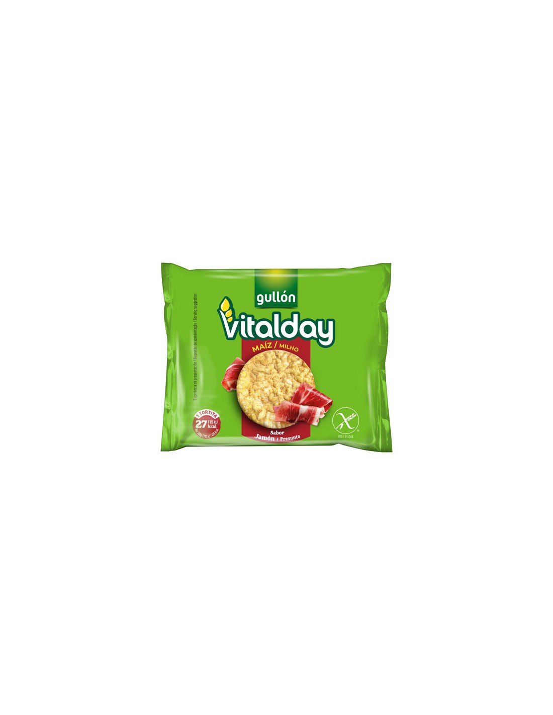 GULLON/TORTITAS MAIZ JAMON  103 GRS x 10 UND.