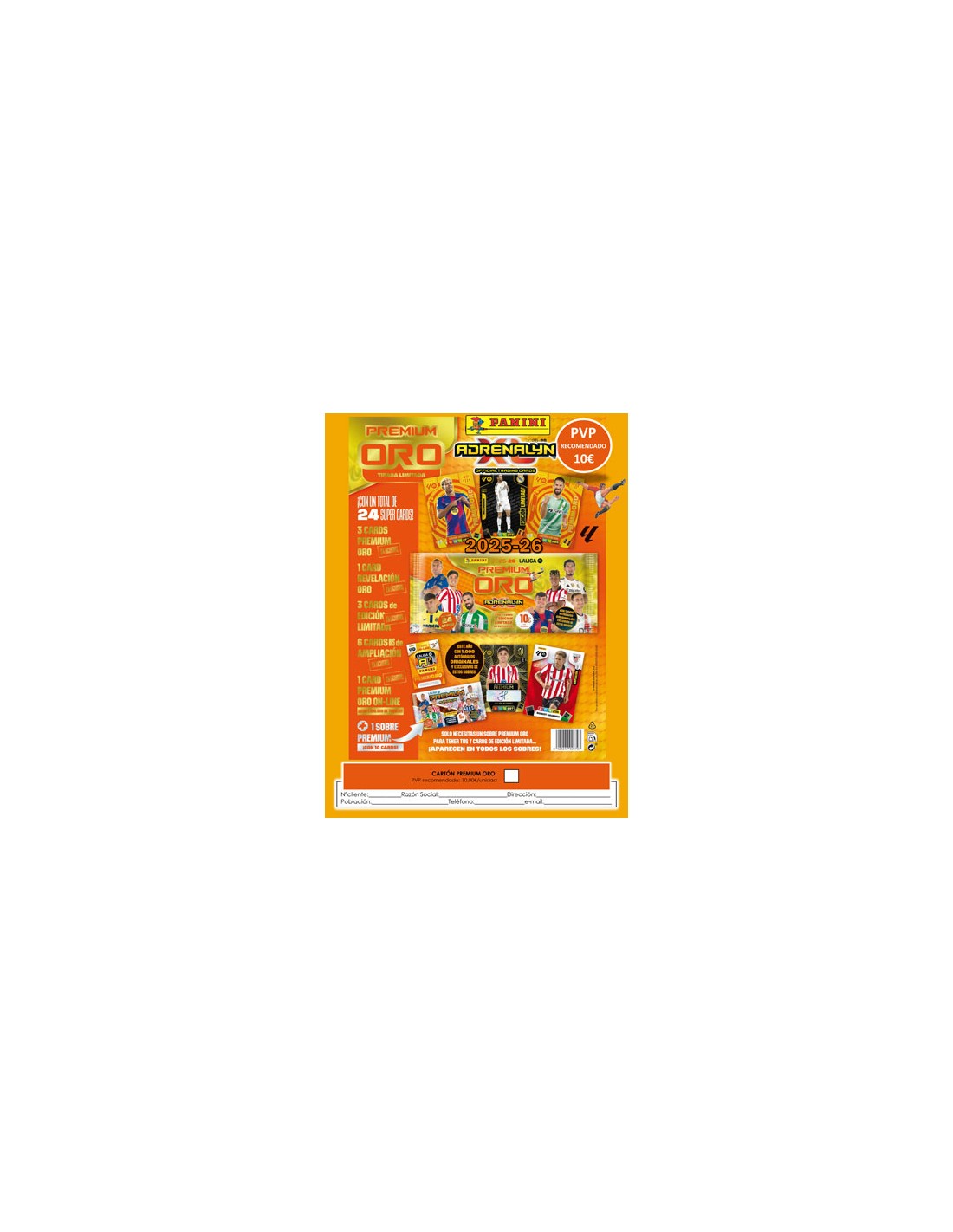 PANINI/CARTON PREMIUM ORO ADRENALYN 25/26 10E C/24