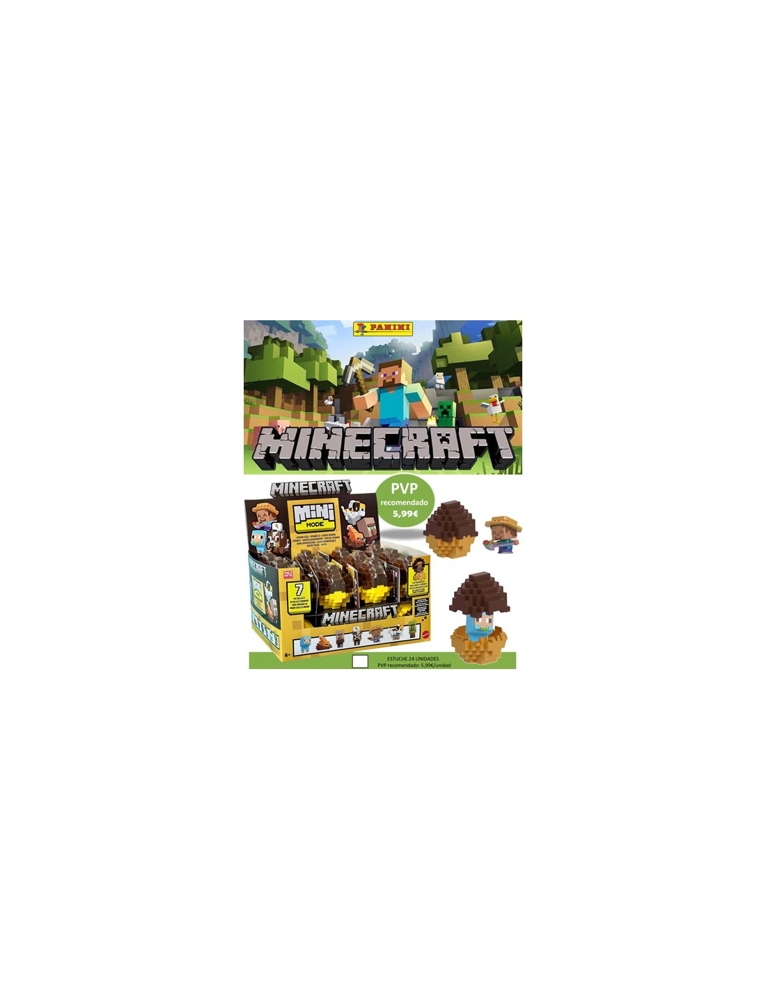PANINI/MINIS MINECRAFT 5,99E 24 UND.