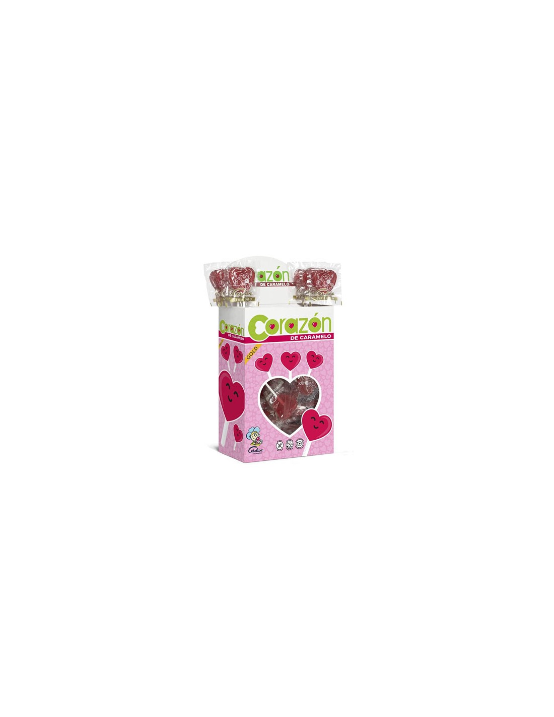 CERDAN/PIRULETA CORAZON CEREZA 110 UND. C/6