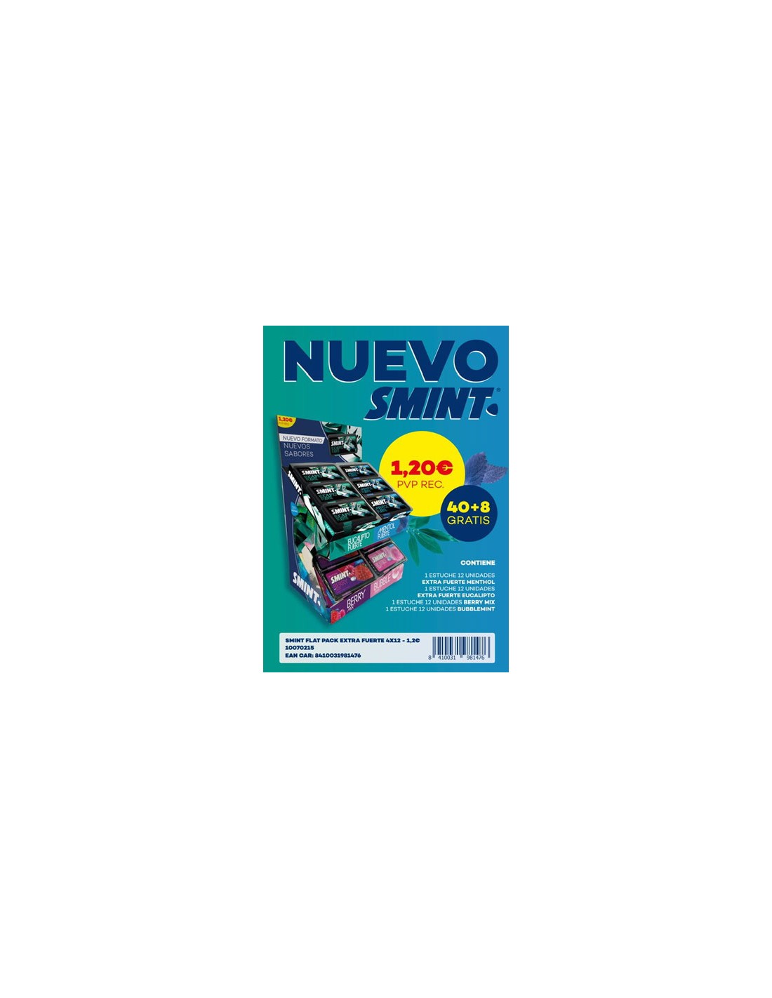 CHUPA/LOTE SMINT FLAT EXTRA FUERTE 48 UND. 1,20E