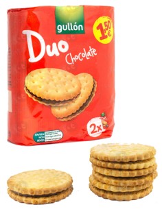 GULLON/SANDWICH DUO CHOCOLATES 1,50 E 12 UND.