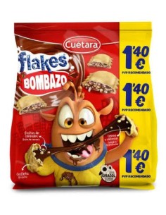 CUETARA/FLAKES BOMBAZO 1,40E X 9 UND. X 120 GRS.